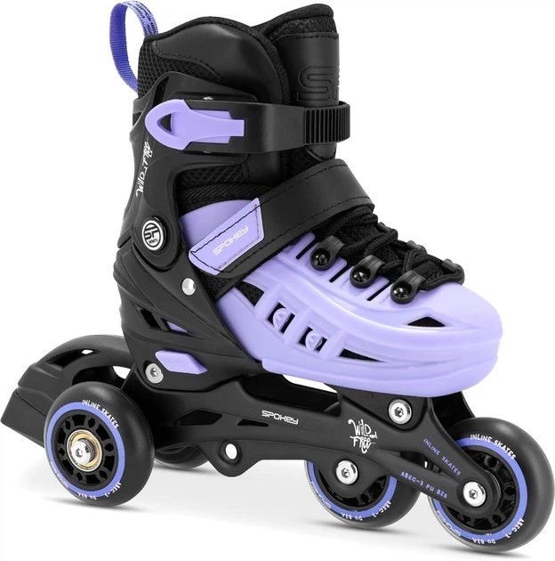 Łyżworolki regulowane 4w1 Spokey 4ONE 39-43 944652 Czarno-fioletowe (5905339446527) - obraz 5