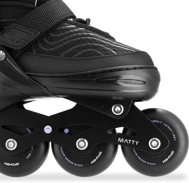 Регульовані ролики Spokey MATTY 35–38 943451 Чорні (5905339434517) - зображення 4