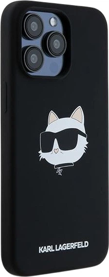 Etui plecki Karl Lagerfeld Silicone Choupette Head MagSafe do Apple iPhone 15 Pro Max Black (3666339257293) - obraz 4