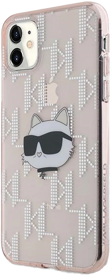 Панель Karl Lagerfeld IML Choupette Head & Monogram для Apple iPhone 11/Xr Pink (KLHCN61HKLPCHP) - зображення 2