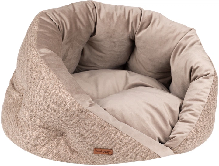 Legowisko dla psów Amiplay Siena Kokon S Beżowe (5907563298866) - obraz 2