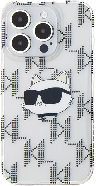 Etui Karl Lagerfeld IML Choupette Head & Monogram do Apple iPhone 15 Pro Max Transparent (KLHCP15XHKLPCHT) - obraz 2