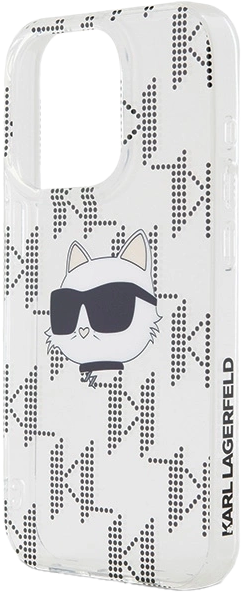 Etui Karl Lagerfeld IML Choupette Head & Monogram do Apple iPhone 15 Pro Max Transparent (KLHCP15XHKLPCHT) - obraz 4
