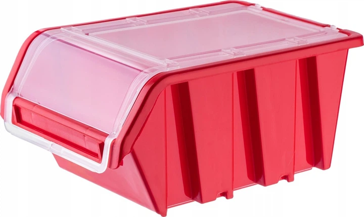 Zestaw kuwet warsztatowych z pokrywą Kadax KTR16 155 x 100 mm 10 szt. Czerwone (5903699456804) - obraz 2
