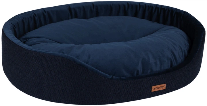 Лежак для собак Amiplay Siena овальний XL Синій (5907563303058) - зображення 2