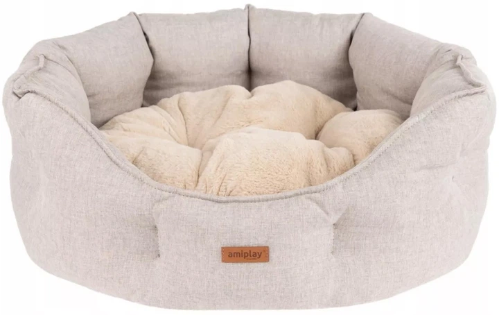 Лежак для собак Amiplay Como Colosseum M Бежевий (5907563312395) - зображення 1