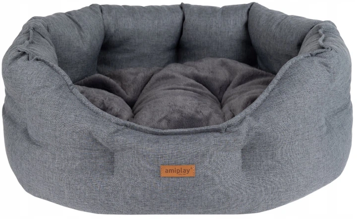 Лежак для собак Amiplay Como Colosseum M Графітовий (5907563312449) - зображення 1