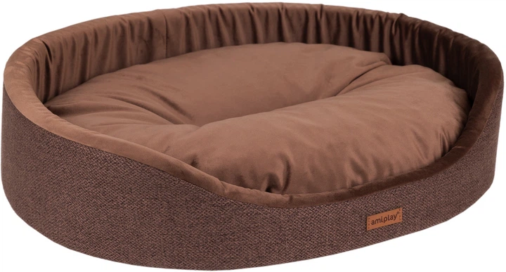 Legowisko dla psów Amiplay Siena owalne XL Brązowe (5907563303065) - obraz 2