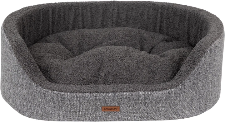 Лежак для собак Amiplay Malmo Еліпса S Сірий (5907563299290) - зображення 4