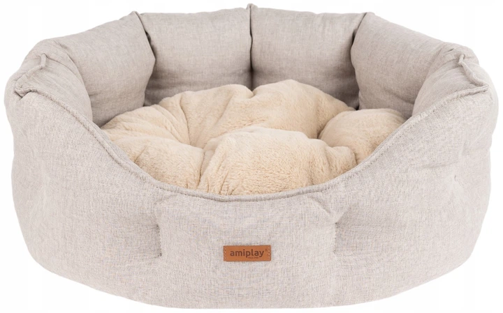 Лежак для собак Amiplay Como Colosseum L Бежевий (5907563312456) - зображення 1