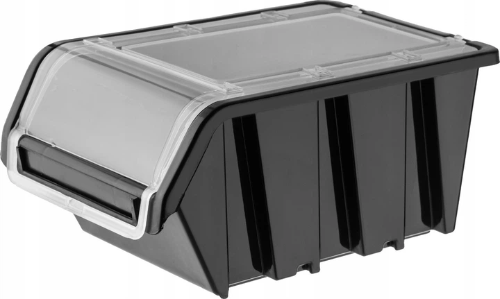 Zestaw kuwet warsztatowych z pokrywą Kadax KTR20 195 x 120 mm 20 szt. Czarne (5903699456842) - obraz 2