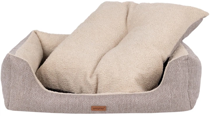 Legowisko dla psów Amiplay Malmo Sofa M Beżowe (5907563299382) - obraz 3