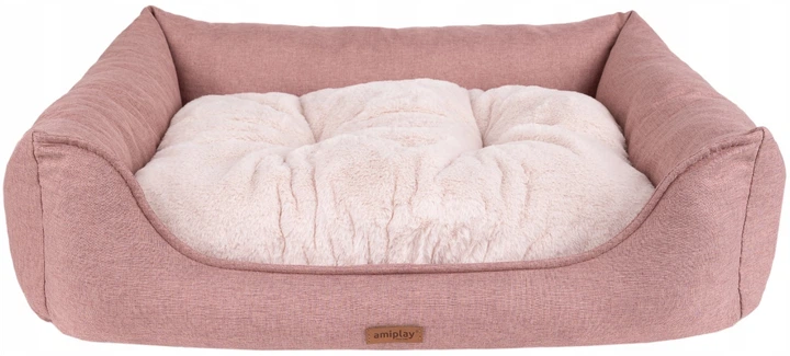 Legowisko dla psów Amiplay Como Sofa M Różowe (5907563312173) - obraz 1