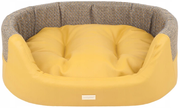 Legowisko dla psów Amiplay Morgan Elipsa 2w1 S Żółte (5907563238671) - obraz 1
