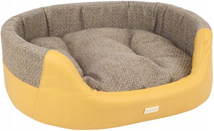 Legowisko dla psów Amiplay Morgan Elipsa 2w1 S Żółte (5907563238671) - obraz 2