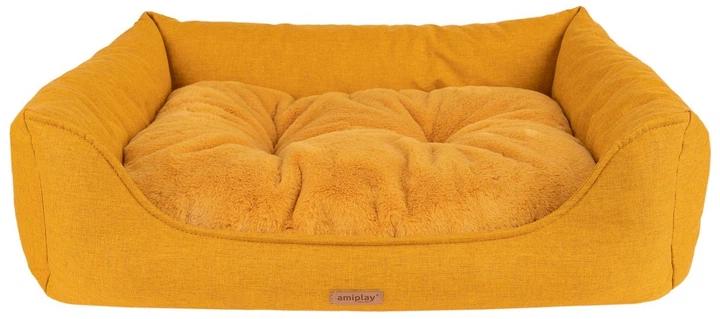 Legowisko dla psów Amiplay Como Sofa L Żółte (5907563312258) - obraz 1