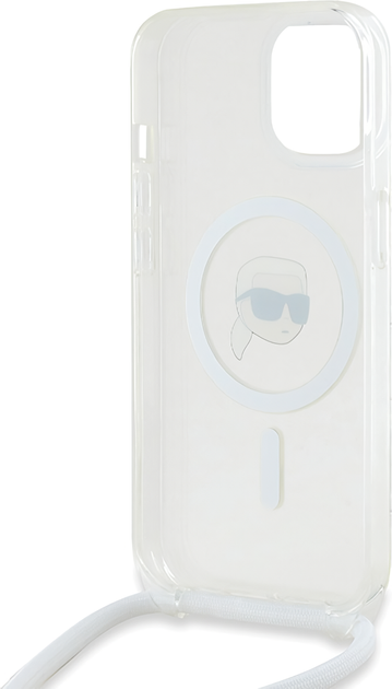 Панель Karl Lagerfeld Crossbody IML Karl Head Magsafe для Apple iPhone 15/14/13 Transparent (KLHMP15SHCKHNT) - зображення 7