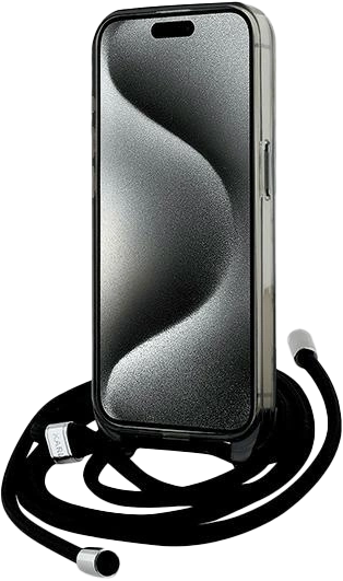 Etui Karl Lagerfeld IML Crossbody Monogram Karl & Choupette do Apple iPhone 15 Pro Max Black (KLHMP15XHCKCKLCK) - obraz 4