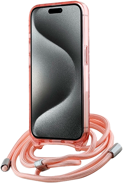 Etui Karl Lagerfeld IML Crossbody Monogram Karl & Choupette do Apple iPhone 13/14/15 Pink (KLHMP15SHCKCKLCP) - obraz 4