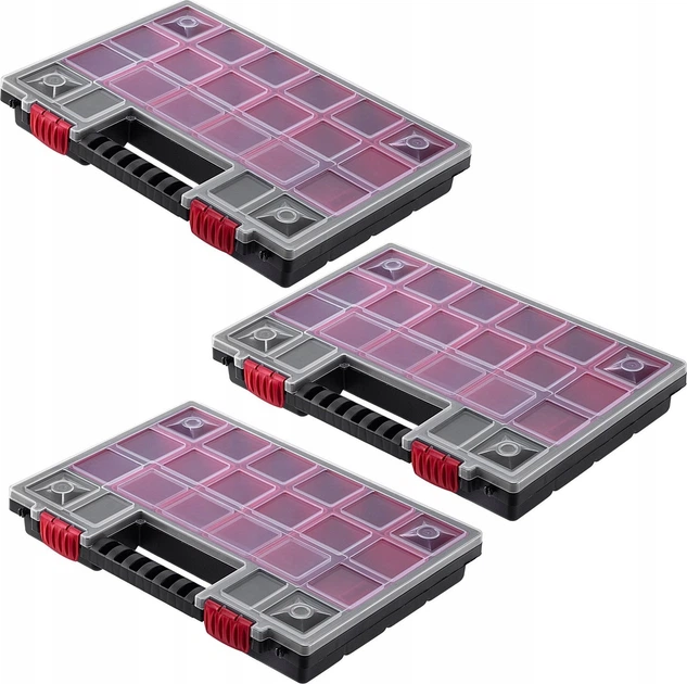Organizer warsztatowy Kadax KNO35255B 18 szuflad 3 szt. (5903699456972) - obraz 1