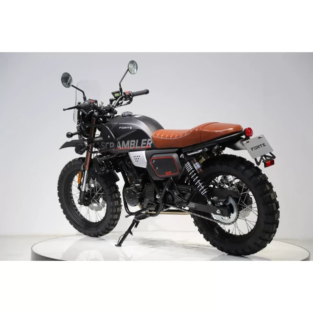 Мотоцикл Scrambler FT300-F6P Forte Чорний - изображение 8
