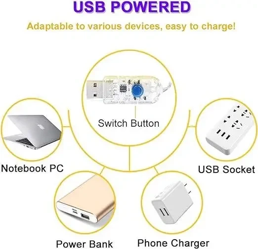 Набір із 2 гірлянд-ниток Augone, 120 LED, 12 метрів, USB, пульт ДК, 8 режимів, теплий жовтий, IP65 - зображення 3
