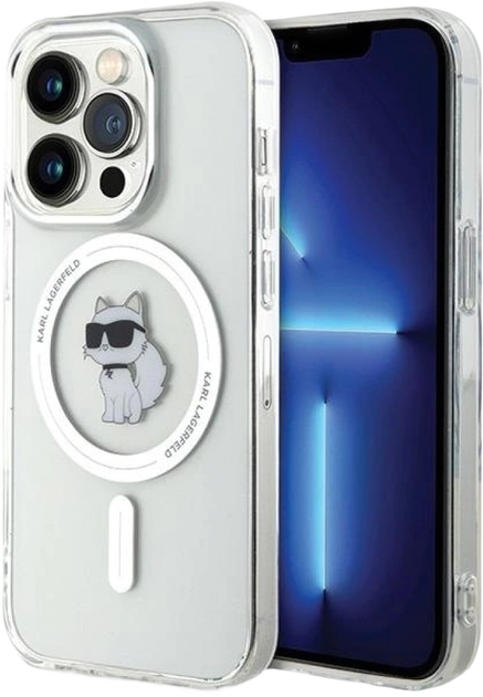 Etui Karl Lagerfeld IML Choupette MagSafe do Apple iPhone 13 Pro Max Transparent (KLHMP13XHFCCNOT) - obraz 1