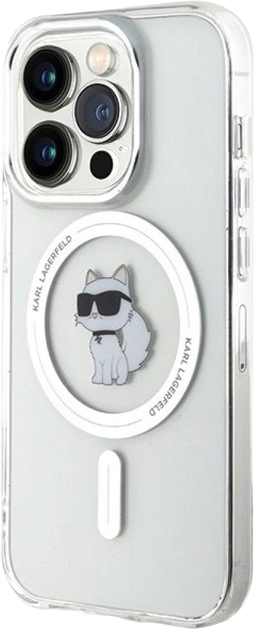 Etui Karl Lagerfeld IML Choupette MagSafe do Apple iPhone 13 Pro Max Transparent (KLHMP13XHFCCNOT) - obraz 2