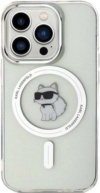 Etui Karl Lagerfeld IML Choupette MagSafe do Apple iPhone 13 Pro Max Transparent (KLHMP13XHFCCNOT) - obraz 3