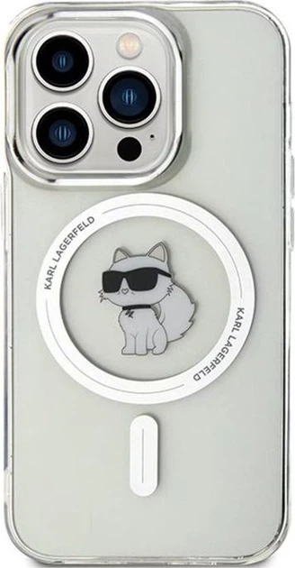 Etui Karl Lagerfeld IML Choupette MagSafe do Apple iPhone 14 Pro Max Transparent (KLHMP14XHFCCNOT) - obraz 3