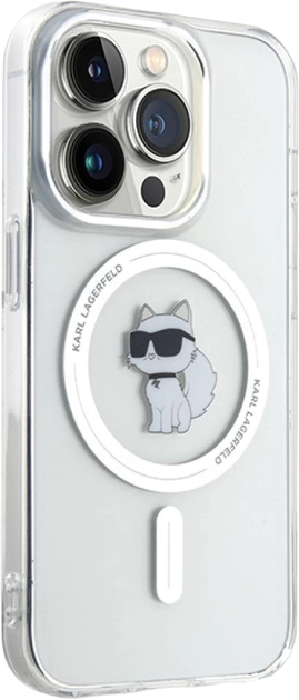 Etui Karl Lagerfeld IML Choupette MagSafe do Apple iPhone 15 Pro Max Transparent (KLHMP15XHFCCNOT) - obraz 1