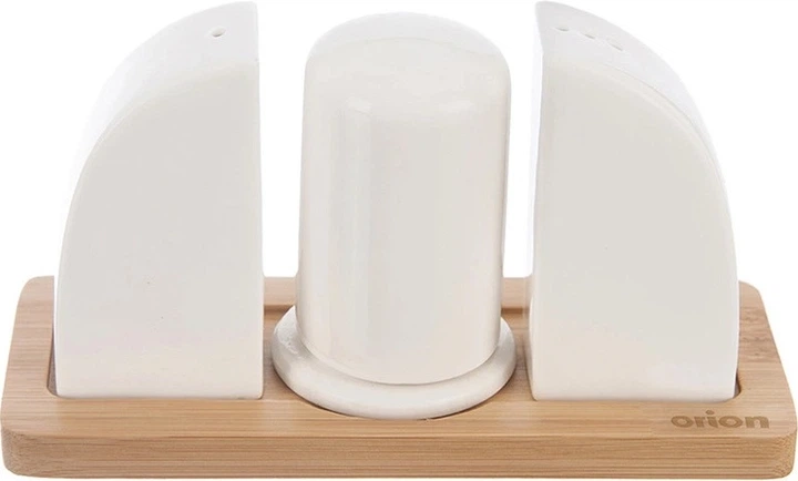 Solniczka i pieprzniczka Orion Whiteline porcelanowe białe (8592381208912) - obraz 3