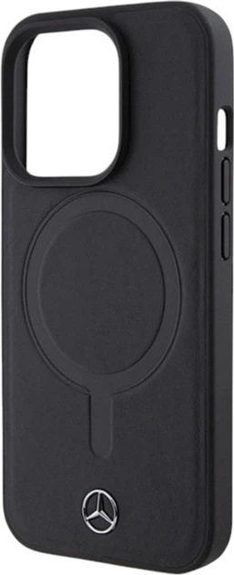 Etui Mercedes-Benz Smooth Leather MagSafe do Apple iPhone 15 Pro Black (MEHMP15L23RCMK) - obraz 6