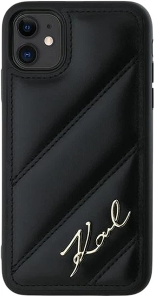 Панель Karl Lagerfeld Diagonal Quilted Script для Apple iPhone 11/Xr Black (KLHCN61PQDSMGK) - зображення 3