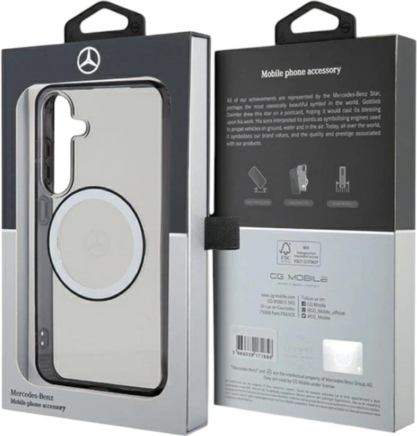 Etui Mercedes-Benz Printed Logo MagSafe do Samsung Galaxy S24 Transparent (MEHMS24S23HUOKC) - obraz 8