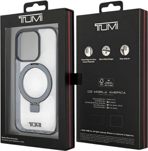 Etui TUMI Transparent Ring Stand MagSafe do Apple iPhone 15 Pro White (TUHMP15LSSFC) - obraz 8