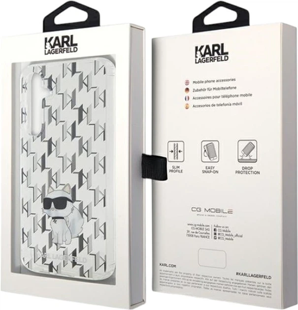 Etui Karl Lagerfeld Monogram Choupette do Samsung Galaxy S23 FE Transparent (KLHCS23FEHNCMKLT) - obraz 7