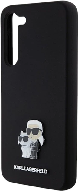 Панель Karl Lagerfeld Silicone Karl&Choupette Metal Pin для Samsung Galaxy S23 Plus Black (KLHCS23MSMHKCNPK) - зображення 6