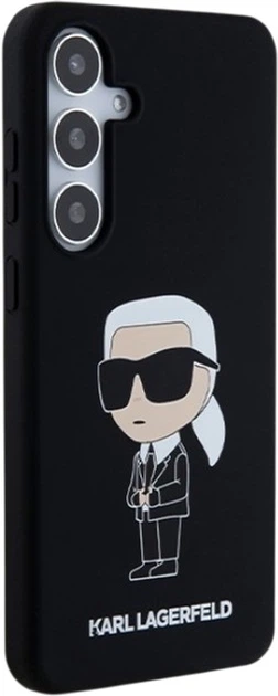 Etui Karl Lagerfeld Silicone Ikonik do Samsung Galaxy S24 Plus Black (KLHCS24MSNIKBCK) - obraz 4