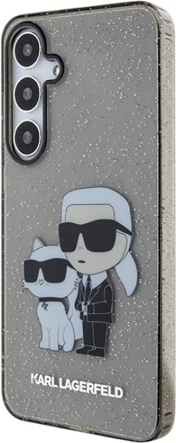 Etui Karl Lagerfeld Glitter Karl&Choupette do Samsung Galaxy S24 Plus Black (KLHCS24MHNKCTGK) - obraz 2