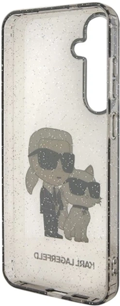 Etui Karl Lagerfeld Glitter Karl&Choupette do Samsung Galaxy S24 Plus Black (KLHCS24MHNKCTGK) - obraz 7