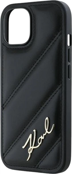 Панель Karl Lagerfeld Diagonal Quilted Script для Apple iPhone 15 Plus/14 Plus Black (KLHCP15MPQDSMGK) - зображення 6