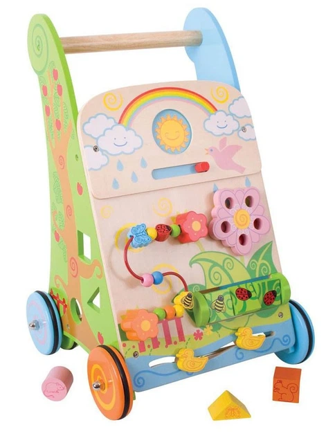 Chodzik drewniany Bigjigs Toys 6 w 1 Wiosna (0691621531136) - obraz 1