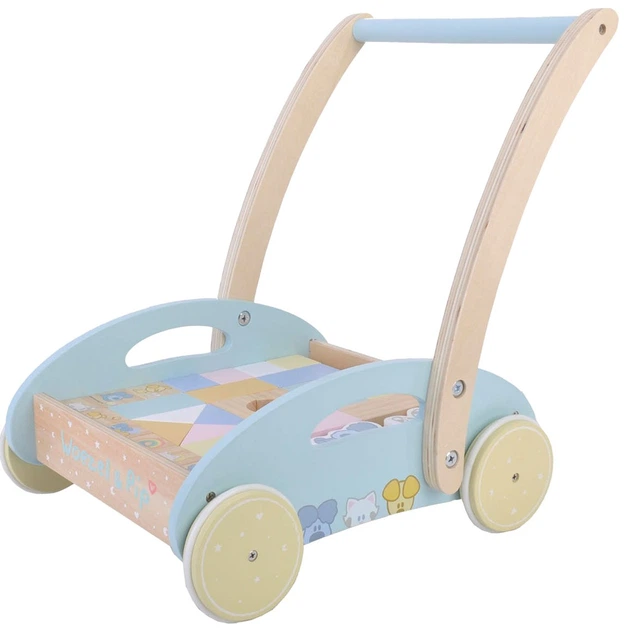 Ходунки дерев'яні RuboToys з кубиками (8712051077116) - зображення 2