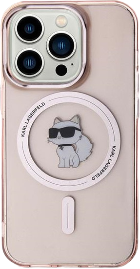 Etui Karl Lagerfeld IML Choupette MagSafe do Apple iPhone 15 Pro Pink (KLHMP15LHFCCNOP) - obraz 3