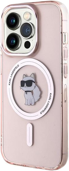 Панель Karl Lagerfeld IML Choupette MagSafe для Apple iPhone 15 Pro Max Pink (KLHMP15XHFCCNOP) - зображення 1