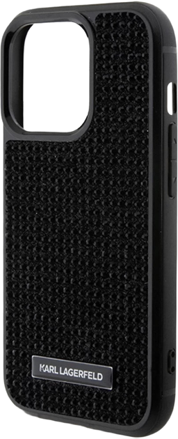 Панель Karl Lagerfeld Rhinestone Logo Metal Plate для Apple iPhone 15 Pro Max Black (KLHCP15SHDSPLK) - зображення 3