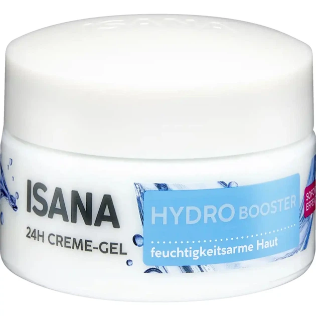 Увлажняющий крем-гель 24-часов Isana Creme-Gel Hydro Booster, 50 мл. - Фото 2 Увлажняющий крем-гель 24-часов Isana Creme-Gel Hydro Booster, 50 мл. - изображение 2