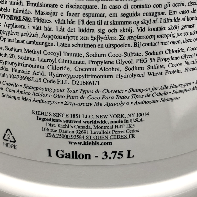 Шампунь для всіх типів волосся з амінокислотами Kiehl's Amino Acid Shampoo 3750 мл - зображення 6