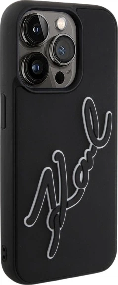 Панель Karl Lagerfeld 3D Rubber Signature для Apple iPhone 15 Pro Max Black (3666339257576) - зображення 4